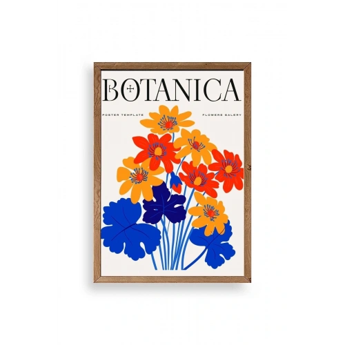 Çiçekler Ahşap Çerçeveli Tablo 30 x 42