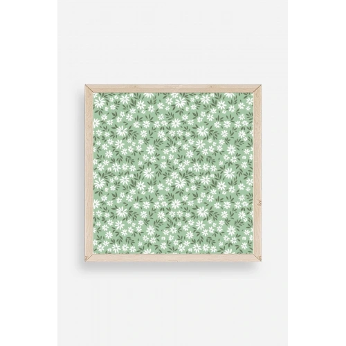 Çiçekler Ahşap Çerçeveli Tablo 50 x 50