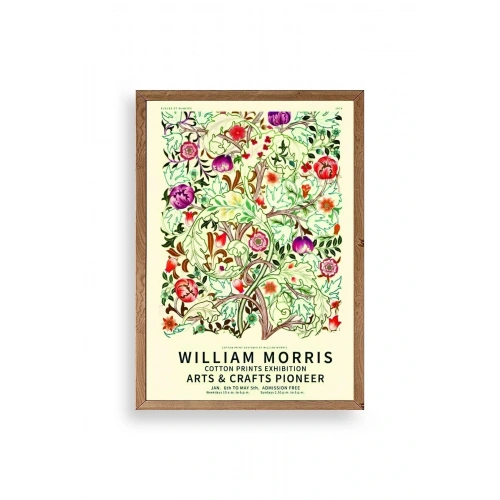 Çiçekler Ahşap Çerçeveli Tablo 50 x 70