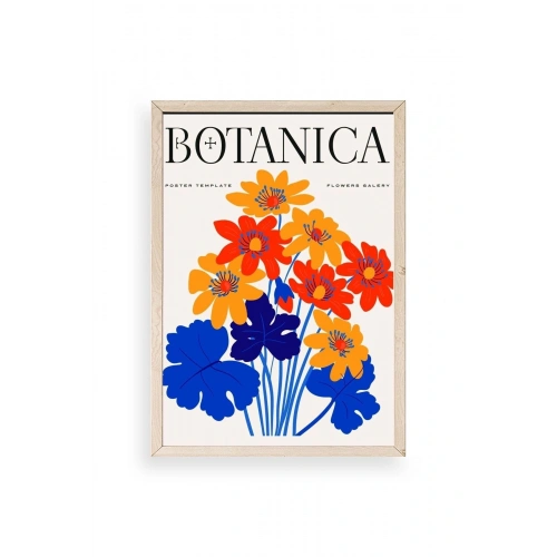 Çiçekler Ahşap Çerçeveli Tablo 50 x 70