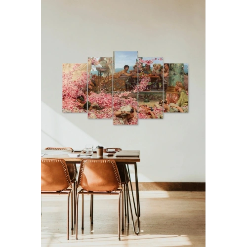 Çiçekler ve İnsanlar 5 Parçalı Mdf Tablo 60 x 100