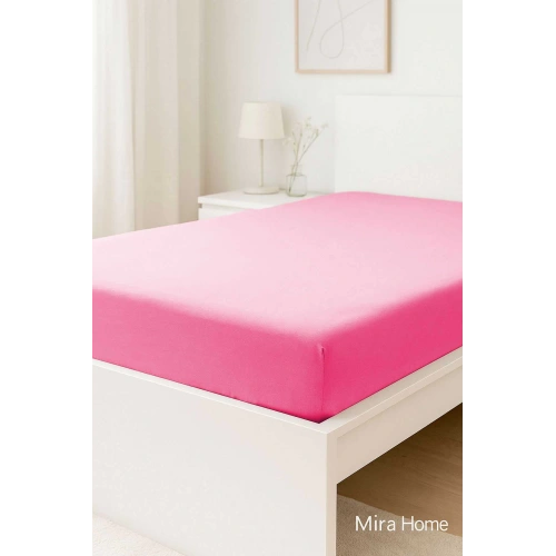 Çift Kişilik Düz Penye %100 Pamuklu Lastikli Çarşaf 160X200 Newsheet Mor