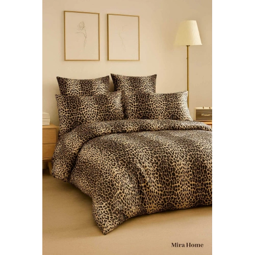 Çift Kişilik Pamuklu Nevresim Takımı Wild Leopard
