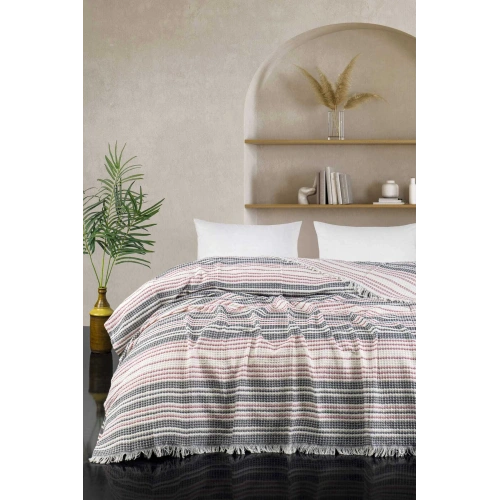 Double Bed Coverlet Sun Powder Gray 200 x 230 Cm