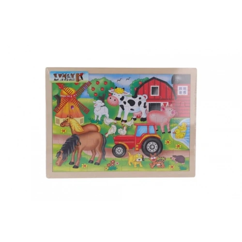 Çiftlik Hayvanları Tahta Puzzle 48 Parça