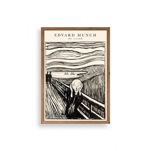 Çığlık Ahşap Çerçeveli Tablo 17 x 23