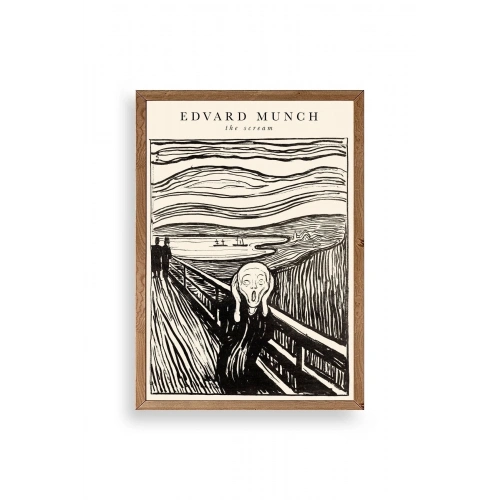 Çığlık Ahşap Çerçeveli Tablo 30 x 42