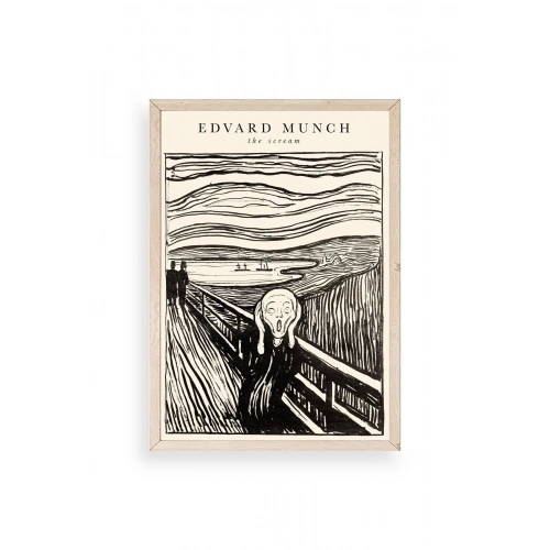 Çığlık Ahşap Çerçeveli Tablo 30 x 42