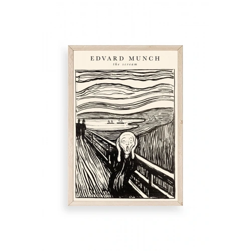 Çığlık Ahşap Çerçeveli Tablo 50 x 70