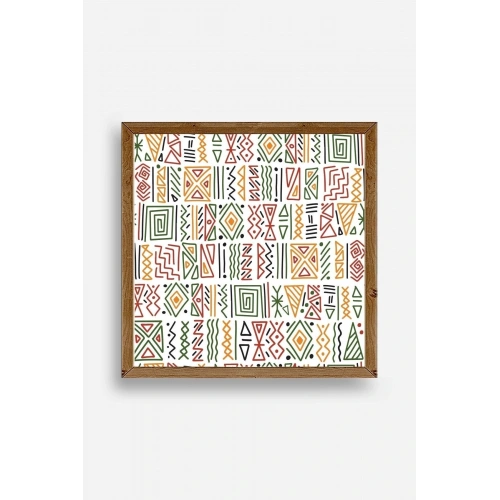 Çizgiler Ahşap Çerçeveli Tablo 50 x 50