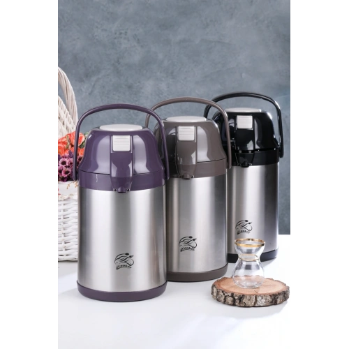 CKR-2007 2.5LT POMPALI  ÇELİK TERMOS (5365)