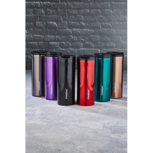 CKR-2041 400ML UZUN RENKLİ ÇELİK TERMOS BARDAK (5365)