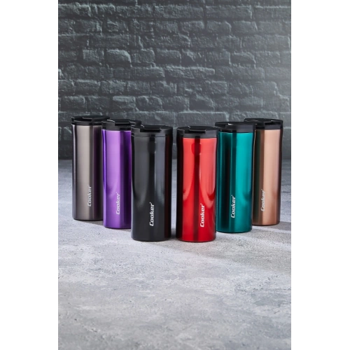 CKR-2041 400ML UZUN RENKLİ ÇELİK TERMOS BARDAK (5365)