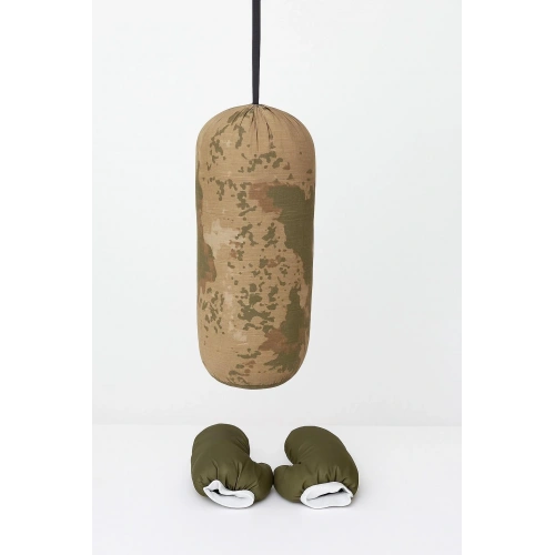 Çocuk Boks Kum Torbası Eldiven Dahil 2-6 Yaş Askeri