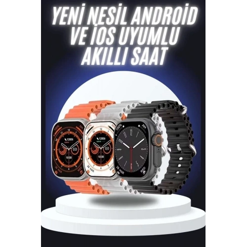 Çok Yönlü Titreşimli Akıllı Saat 49 Mm Android Ve İos Uyumlu