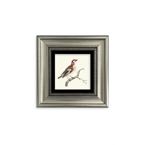 Dal ve Kuş Çerçeveli Taş Tablo 20 cm