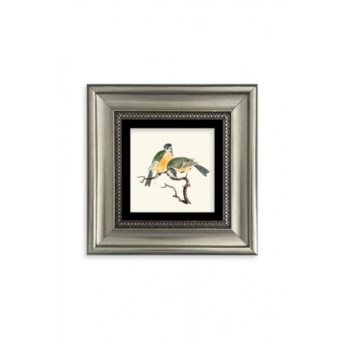 Dalda İki Kuş Çerçeveli Taş Tablo 20 cm