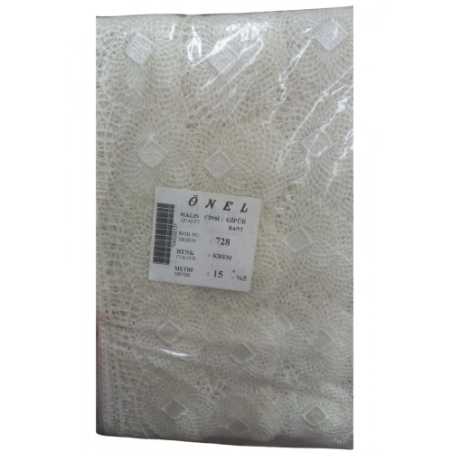 Dantel Polyester Güpür Bant Krem 15 Metre En 6 Cm On-728-kr