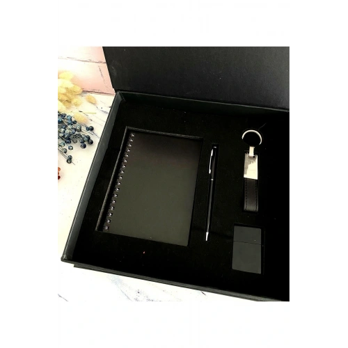 Defter Kalem Anahtarlık Çakmak Vip Set