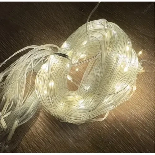 Dekoratif 2x2 Perde Led 192 Sarı Işık Seti