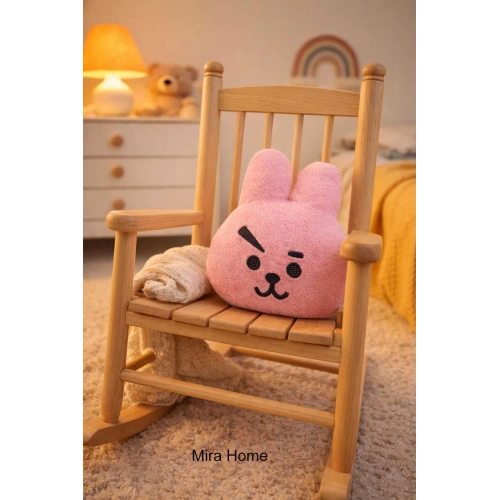 Dekoratif Pelüş Tavşan Çocuk Yastığı  25x30 cm Pembe