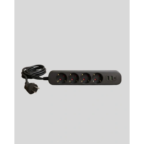 Dengeli Akım Teknolojili Çoklu Priz 4lü Usb Type-c