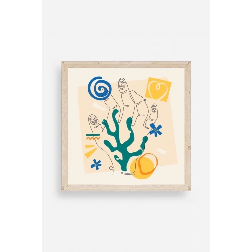 Deniz Ahşap Çerçeveli Tablo 23 x 23