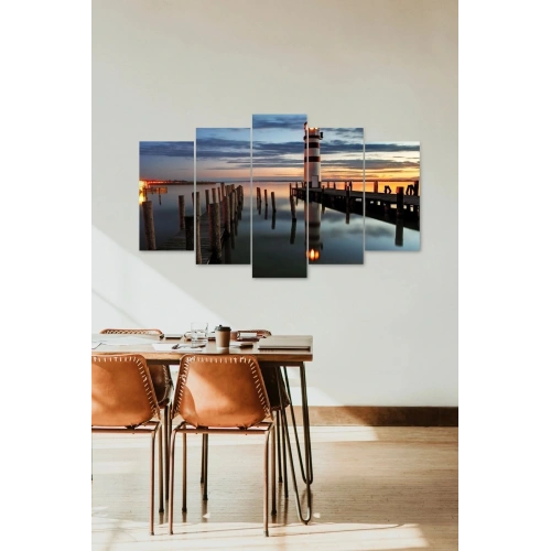Deniz Manzara 5 Parçalı Mdf Tablo 60 x 100