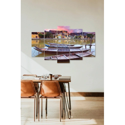 Deniz Manzarası 5 Parçalı Mdf Tablo 60 x 100