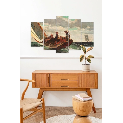 Deniz Manzarası 5 Parçalı Mdf Tablo 60 x 100