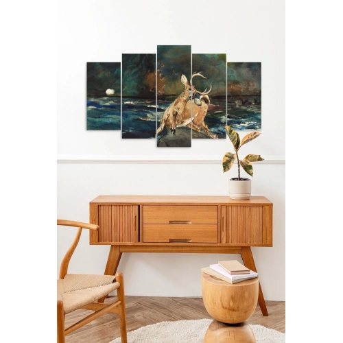 Deniz Manzarası 5 Parçalı Mdf Tablo 60 x 100
