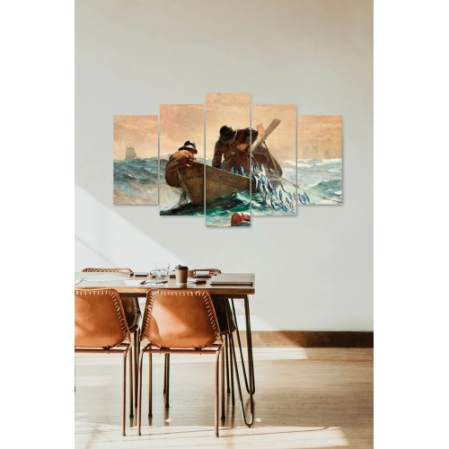 Deniz Manzarası 5 Parçalı Mdf Tablo 60 x 100