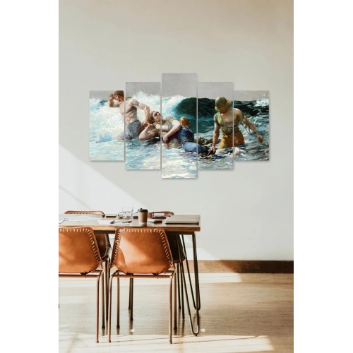Deniz Manzarası 5 Parçalı Mdf Tablo 60 x 100