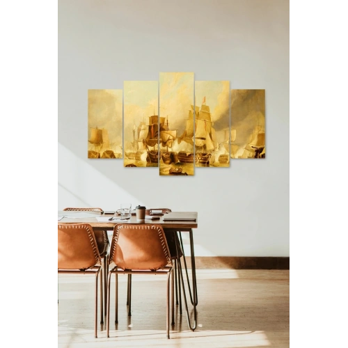 Deniz Manzarası 5 Parçalı Mdf Tablo 60 x 100