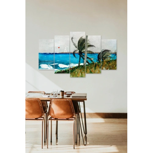 Deniz Manzarası 5 Parçalı Mdf Tablo 60 x 100