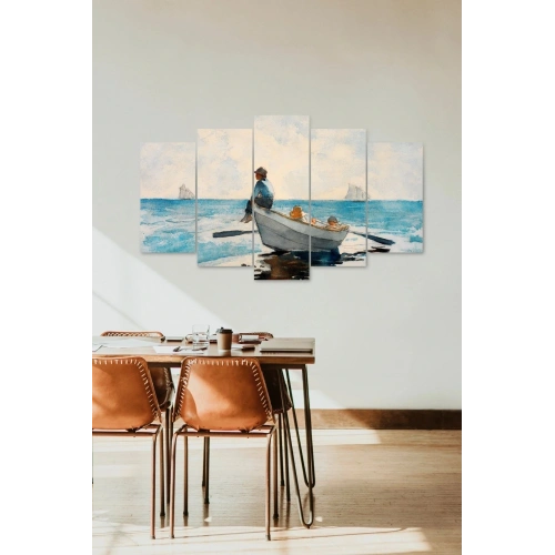 Deniz Manzarası 5 Parçalı Mdf Tablo 60 x 100