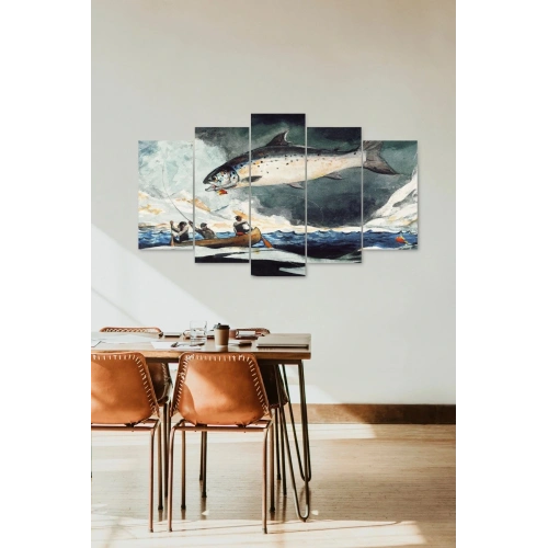 Deniz Manzarası 5 Parçalı Mdf Tablo 60 x 100