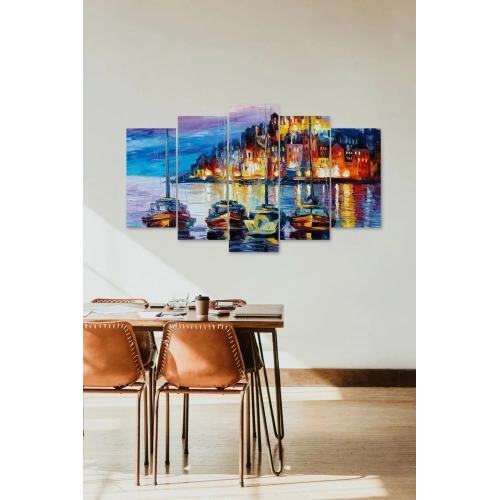Deniz Manzarası 5 Parçalı Mdf Tablo 60 x 100