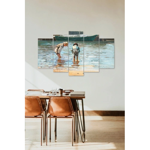 Deniz Manzarası 5 Parçalı Mdf Tablo 60 x 100