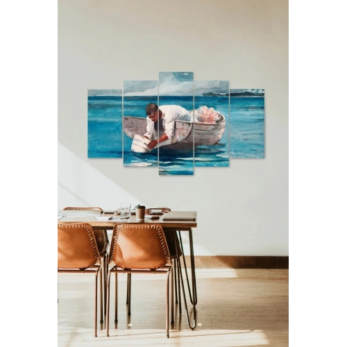 Deniz Manzarası 5 Parçalı Mdf Tablo 60 x 100