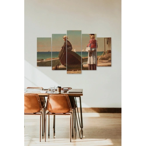 Deniz Manzarası 5 Parçalı Mdf Tablo 60 x 100