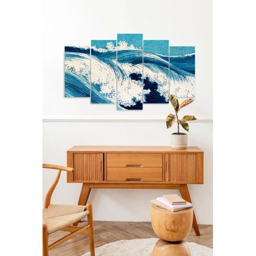 Deniz Manzarası 5 Parçalı Mdf Tablo 60 x 100