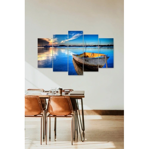 Deniz Manzarası 5 Parçalı Mdf Tablo 60 x 100