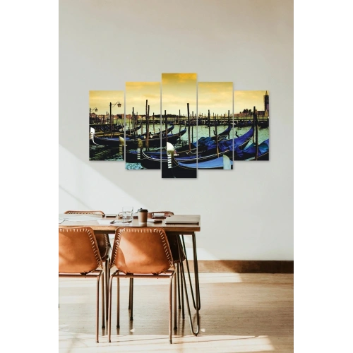 Deniz Manzarası 5 Parçalı Mdf Tablo 60 x 100