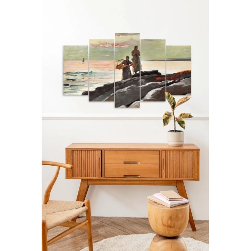 Deniz Manzarası 5 Parçalı Mdf Tablo 60 x 100