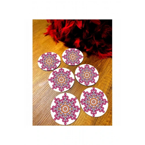 Desenli Bardak Altlığı