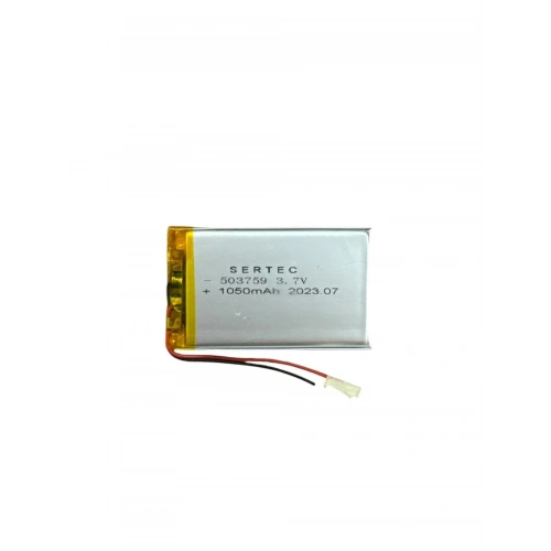 Devreli Li-polymer Pil 3.7v 1200mah 59x37mm