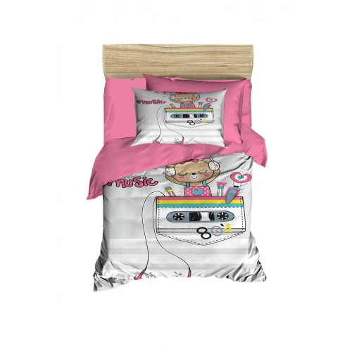 Digital Printed 3D Cotton Newborn Baby Bedding Set Enjoy Music