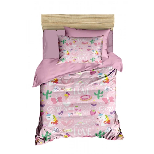 Digital Printed 3D Cotton Newborn Baby Bedding Set Girl Love