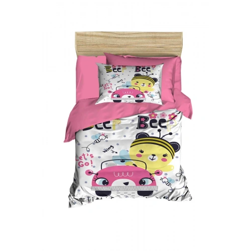 Digital Printed 3D Cotton Newborn Baby Bedding Set Lets Go Bee